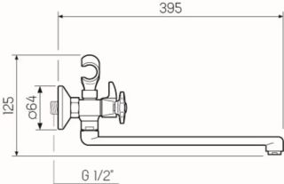 Смеситель для ванны с душем РМС SL115-140E хром
